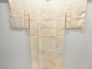 未使用品　芝草に花模様織り出し単衣長襦袢